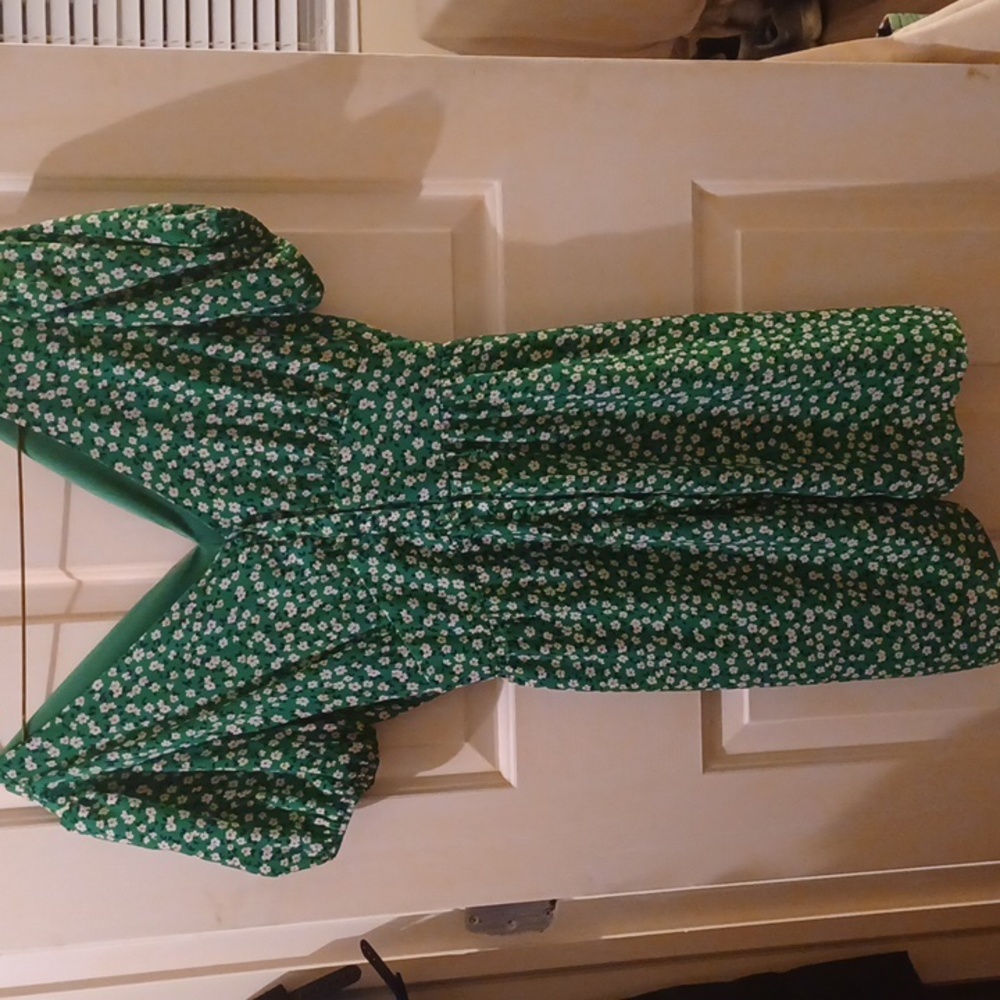 Green Floral Lightweight Dress